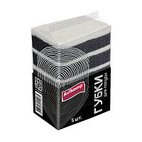 губка для посуды AVIKOMP (АВИКОМП) 10*7*3см 5шт Графит 1/30 41285 Мин.заказ=2