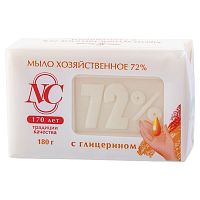 мыло ХОЗЯЙСТВЕННОЕ 72% 180г с глицерином Нев.косметика 1/36 11145 Мин.заказ=6