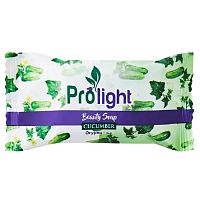 Мыло туалетное PROLIGHT Огурец 80 гр (флоу-пак) 1/96