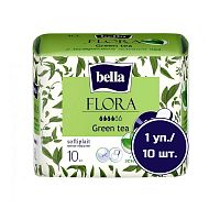 гигиенические прокладки BELLA (БЕЛЛА) 10шт Flora Green tea BE-012-RW10-098