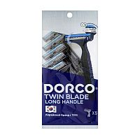 станок бритвенный DORCO (ДОРКО) TG-II 5шт с 2 лез.плав.голов. 1/24 Мин.заказ=2
