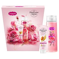 набор жен.CAMAY (КАМЕЙ) (гель д/душа 250мл+Бархатные ручки 80мл) 1/6