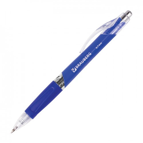 ручка автоматическая шариковая синяя BRAUBERG (БРАУБЕРГ) Cobalt  1/12 141068 Мин.заказ=12
