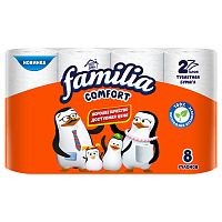 бумага туалетная FAMILIA (ФАМИЛИЯ) 2сл 8шт  Комфорт 1/8