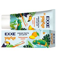 зубная паста детская EXXE (ЭКС) 75мл Тропическое манго Jungle 6+ 1/12 6801/7967 Мин.заказ=2
