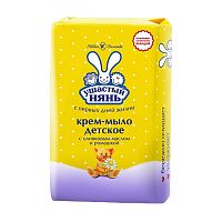 мыло туалетное детское УШАСТЫЙ НЯНЬ  90г Ромашка 1/72  10197 Мин.заказ=6