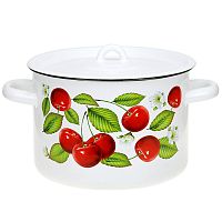 кастрюля  2,9л ВИШНЯ ЯГОДЫ белоснежная 1с16с/1