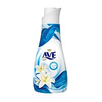 кондиционер для белья AVE (АВЭ) 1л White Lily 1/12 (мягкие духи, синий)