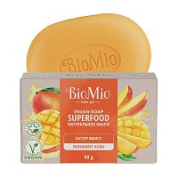 мыло туалетное BIOMIO (БИОМИО)  90г Superfood,манго 1/24 Мин.заказ=3