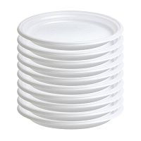   набор тарелка пластиковая d-205мм 10шт белые 9080897 Мин.заказ=2