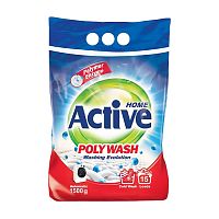 стиральный порошок ACTIVE (АКТИВ) авт. 1,5кг Poly Wash,технология холодной стирки 1/8