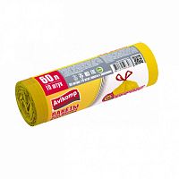 пакеты для мусора  60л 10шт с завяз.рулон желтые AVIKOMP (АВИКОМП) 1/25  6306  Мин.заказ=2