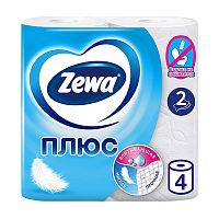бумага туалетная ZEWA (ЗЕВА) 2сл 4шт 1/24 Мин.заказ=2