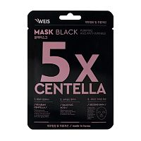 маска для лица WEIS  25г Black mask 5x centella с центеллой азиатской и салициловой кислотой Мин.заказ=4