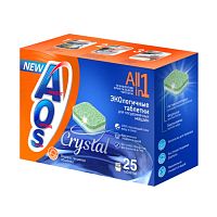 средство для посудомоечных машин AOS (АОС) CRISTAL таблетка 25шт 1/4