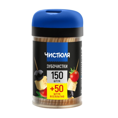 зубочистки ЧИСТЮЛЯ 150шт 1/50 ЗЧ002 Мин.заказ=5 зубочистки ЧИСТЮЛЯ 150шт 1/50 ЗЧ002 Мин.заказ=5