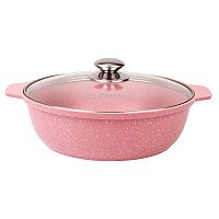 кастрюля-жаровня  3 л KUKMARA (КУКМАРА) Trendy style rose стеклянная крышка ж31tsr 