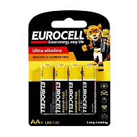 батарейки EUROCELL АА 4шт алкалиновые 1/12