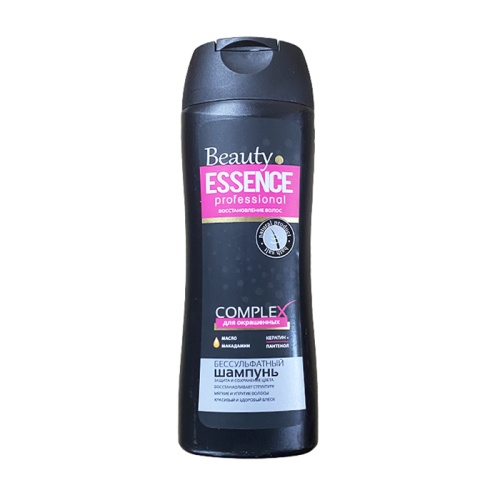 шампунь BEAUTY ESSENCE (БЬЮТИ ЭССЕНС) 300мл Бессульфатный Увлажнение и восстановление для окрашенных волос Aromika 1/24