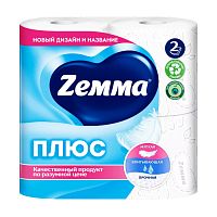 бумага туалетная ZEMMA (ЗЕММА) 2сл 4шт 1/24 Мин.заказ=2