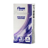 платочки бумажные FLOOM 3х-сл белые 1/10 Мин.заказ=10