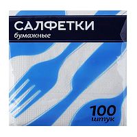 салфетки бумажные  БЕЛЫЕ 24*24 100шт Ромашка 1сл 1/42 Мин.заказ=5