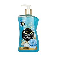 жидкое мыло ACTIVE (АКТИВ)  450мл жемчужное Лазурный берег,дозатор 1/12 Мин.заказ=2