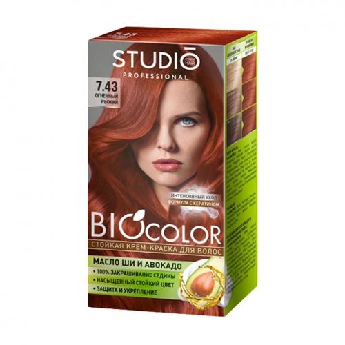 краска для волос BIOcolor (БИОколор) 7.43 Огненный рыжий 1/12 55873 Мин.заказ=2