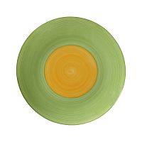 тарелка  d-19см "Подсолнух" десертная,цвет зеленый  Мин.заказ=2