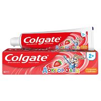 зубная паста детская COLGATE (КОЛГЕЙТ) 50мл Доктор заяц вкус клубники от 2-х лет 1/48 Мин.заказ=2