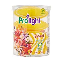 мыло туалетное PROLIGHT (ПРОЛАЙТ) 90г 4шт с увлажняющим кремом Букет (пэт-банка) 1/16