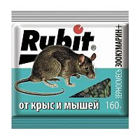 рубит (Rubit) зерносмесь ЗООКУМАРИН 160г от крыс и мышей 1/30 24985 Мин.заказ=10