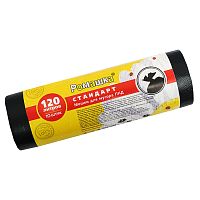 мешки для мусора  120л 10шт рулон РОМАШКА черные 70*110*16мкм 1/20 НМ1201020Ч Мин.заказ=2