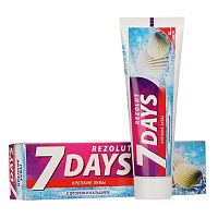 зубная паста 7 DAYS (СЕВЕН ДЭЙС) 100мл Rezolut крепкие зубы,свежее дыхание 1/24 3078986  Мин.заказ=2