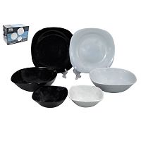 набор столовый 18пр SQUARE SOFT COLOR 18PC LFP Black/Grey Lavenir