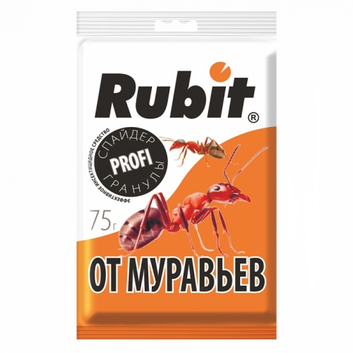 рубит (Rubit) СПАЙДЕР 75г гранулы средство против муравьев 1/40 84002   Мин.заказ=2