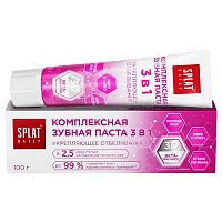 зубная паста SPLAT Daily (СПЛАТ) 100гр Укрепляющее отбеливание 3в1 1/25