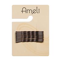 невидимки для волос AMELI 4,7см коричневые 10шт 3143284 1/12 Мин.заказ=4