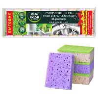 губка для посуды MASTER FRESH (МАСТЕР ФРЕШ) 10шт XL(bubble-поролон) 1/20 С0006795/8158/8510 Мин.заказ=2