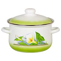 кастрюля  4 л КАЛЛЫ белоснежная 1с46я 1/4