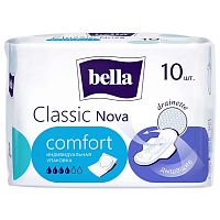 гигиенические прокладки BELLA (БЕЛЛА) 10шт Нова Комфорт Классик драй 4капли 1/36 BE-012-RW10-Е11 Мин.заказ=2