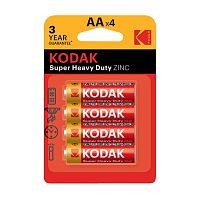 батарейки KODAK (КОДАК) R6  4шт солевые 1/20 блистер 60021 Мин.заказ=2