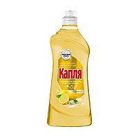 средство для мытья посуды КАПЛЯ 500г Лимон 1/15  9080/9129 Мин.заказ=3