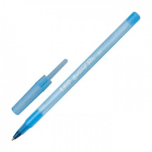 ручка шариковая синяя ВIC Round Stic линия 0,32мм 1/60 934598 Мин.заказ=60