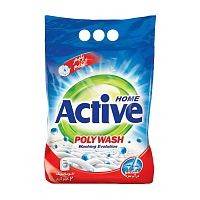 стиральный порошок ACTIVE (АКТИВ) авт. 5 кг Poly Wash,технология холодной стирки 1/2