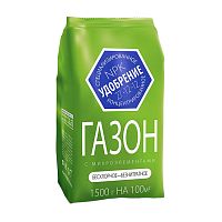 удобрение ГАЗОННОЕ Весна-лето 1,5кг минеральное с микроэлементами1/10 Агроуспех 51778