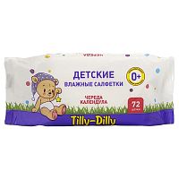 салфетки влажные  72шт TILLY DILLY детские череда и календула 1/22 3116719  Мин.заказ=3
