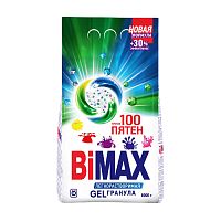 стиральный порошок BIMAX (БИМАКС) авт.6кг 100 пятен м/у 1018-1/1076-1 1/2