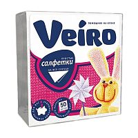 салфетки бумажные  БЕЛЫЕ 24*24  50шт VEIRO (ВЕЙРО) однослойные 1/90 24Б1/50 Мин.заказ=5