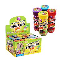 драже 12г SOURS MIX конфеты со вкусом лимона, клубники и черники 1/20 Мин.заказ=20